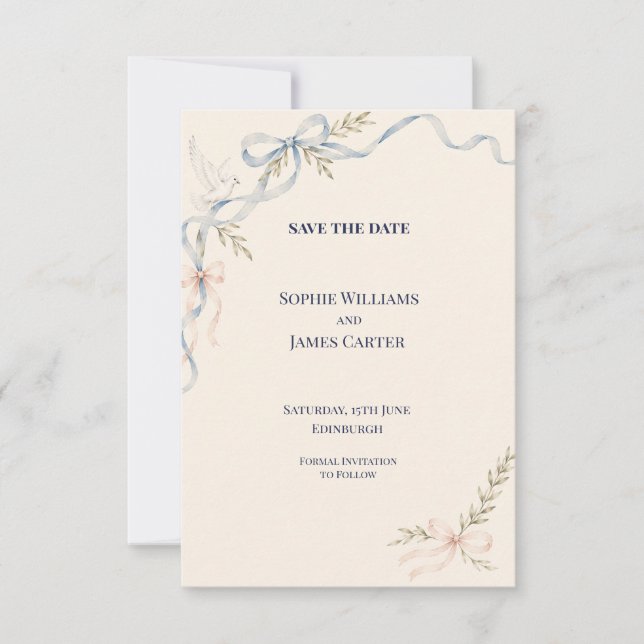 Convite de casamento personalizado para salvar a d (Frente)