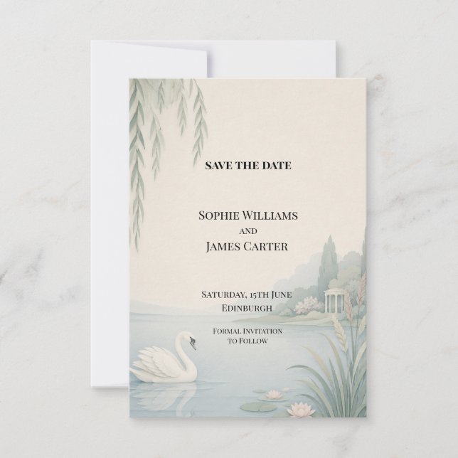 Convite de casamento personalizado para salvar a d (Frente)