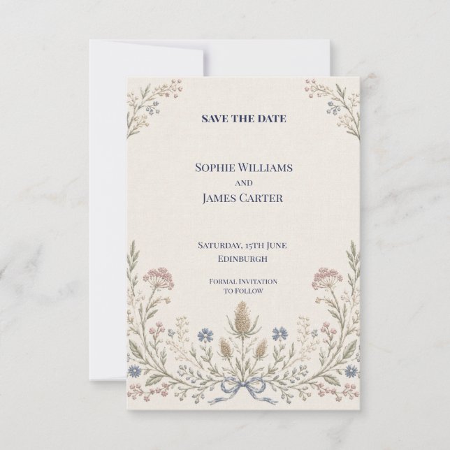 Convite de casamento personalizado para salvar a d (Frente)