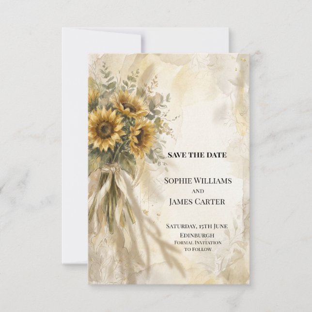Convite de casamento personalizado para salvar a d (Frente)