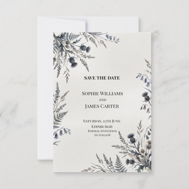 Convite de Casamento Personalizado Save the Date (Frente)