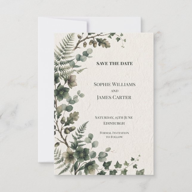 Convite de Casamento Personalizado Save the Date (Frente)