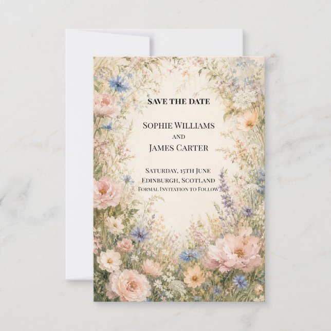 Convite de Casamento Personalizado Save the Date (Frente)