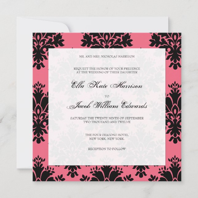 Convite de casamento personalizável (Frente)
