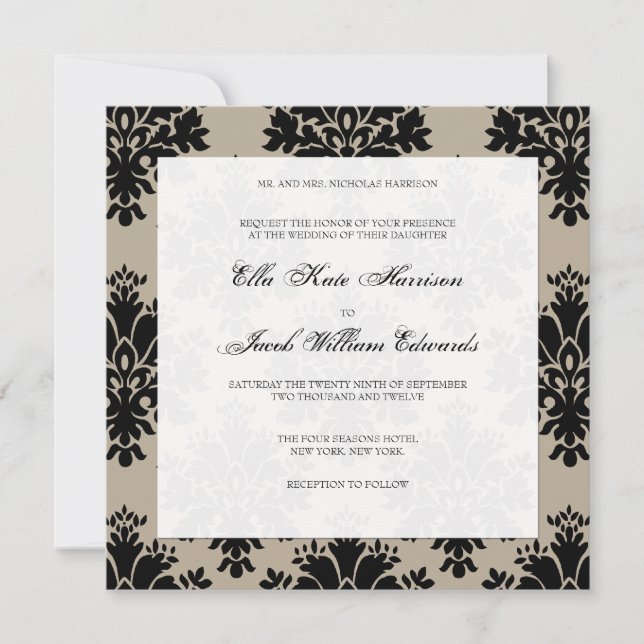 Convite de casamento personalizável (Frente)