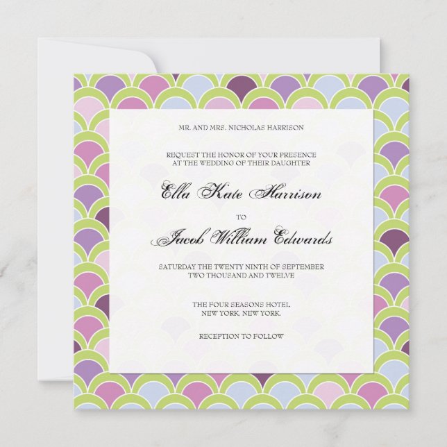 Convite de casamento personalizável (Frente)