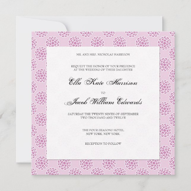 Convite de casamento personalizável (Frente)