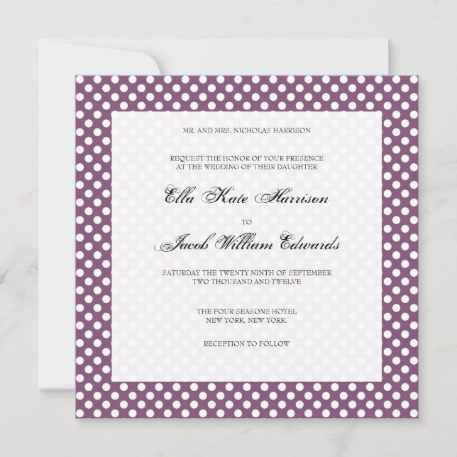 Convite de casamento personalizável (Frente)