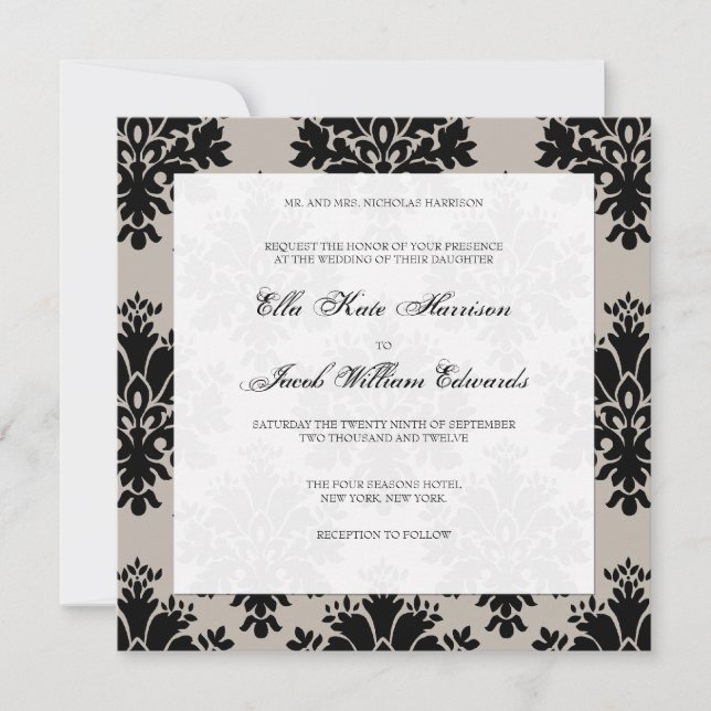 Convite de casamento personalizável (Frente)