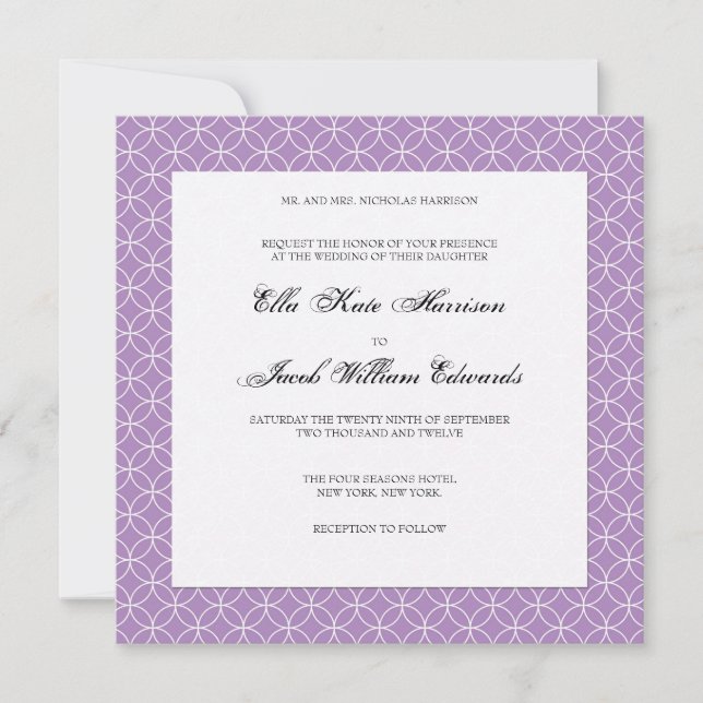 Convite de casamento personalizável (Frente)