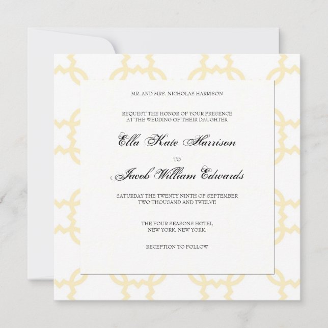 Convite de casamento personalizável (Frente)