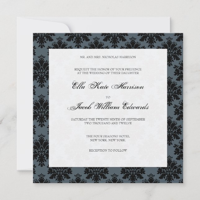 Convite de casamento personalizável (Frente)