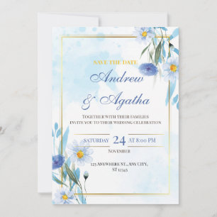 Convite de casamento personalizável para salvar a