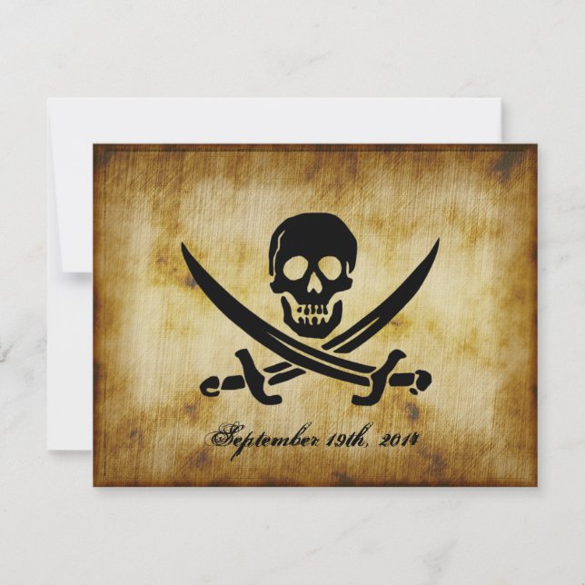 Convite de Casamento Pirata (Frente)