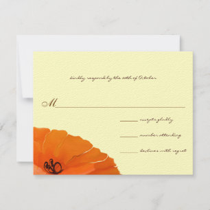 Convite de Casamento Poppy Elegante e Bonito