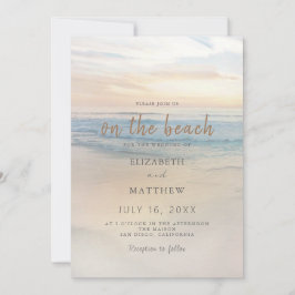 Convite de Casamento Pôr do Sol na Praia