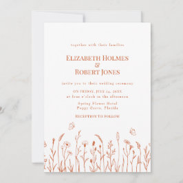 Convite de Casamento Prado de Flores Silvestres La