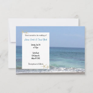 Convite de Casamento Praia Casual