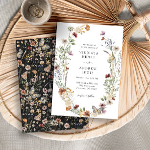 Convite de Casamento Preto Boho
