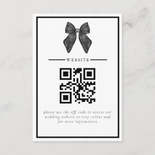 Convite de Casamento Preto e Branco Clássico com L