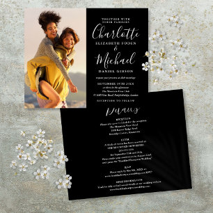 Convite de Casamento Preto e Branco Orçamento Tudo