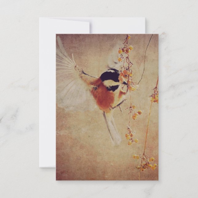 Convite de Casamento Pretty Bird Save The Date (Frente)