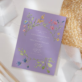 Convite de Casamento Primavera Roxa
