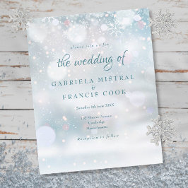Convite de Casamento Primeiros Flocos de Neve com
