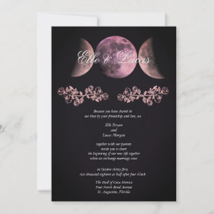 Convite de Casamento Prosecco Triple Moon