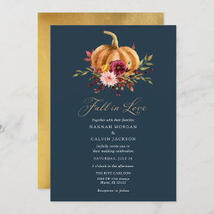 Convite de Casamento Pumpkin Apaixonado