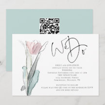 Convite de Casamento QR Code Foto Nós Fazemos Rote