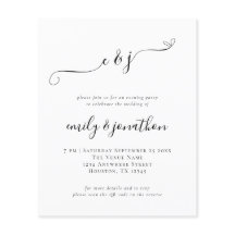 Convite de Casamento QR de Iniciais Orçamentárias