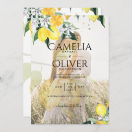 Convite de casamento QR de limões de OVERLAY FOTO 