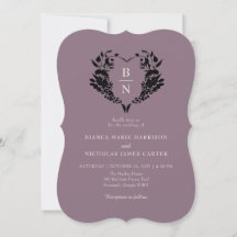 Convite de Casamento QR Floral Mão Desenhada Bege