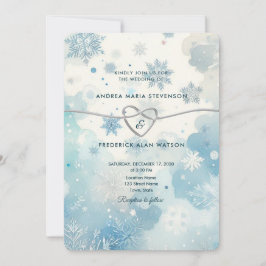 Convite de Casamento QR Winter Wonderland