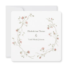 Convite de Casamento Quadrado de Cores Aquáticas S