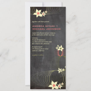 Convite de casamento Qualkboard de Flor Rosa Frang