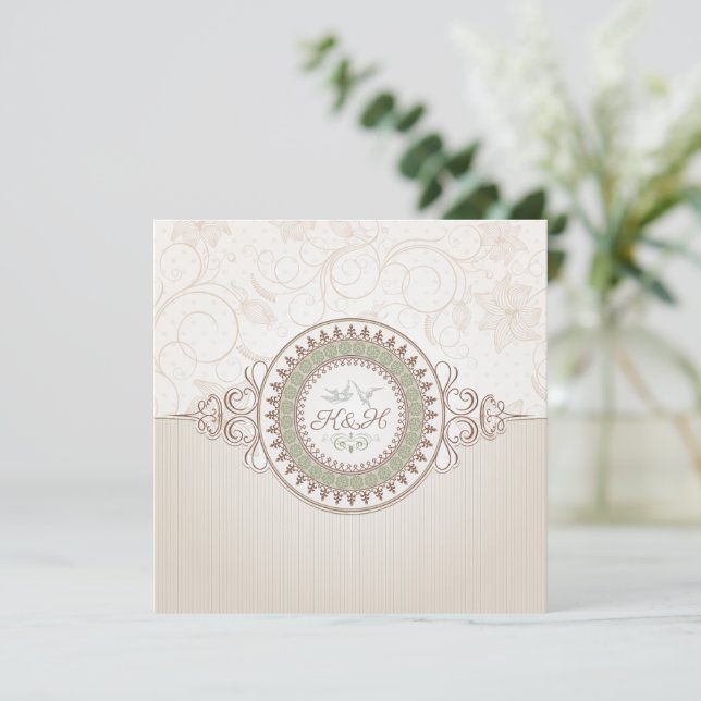 Convite de casamento real (Em pé/Frente)