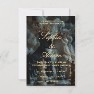 Convite de Casamento Real Elegante