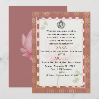 Convite de Casamento Real Indiano