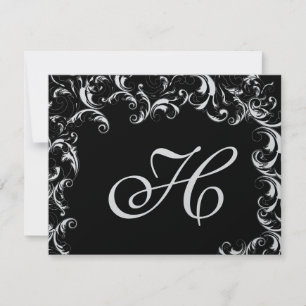 Convite de Casamento Redemoinho Chique Elegante