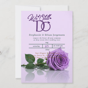 Convite de Casamento Renovação de Votos Lavender R