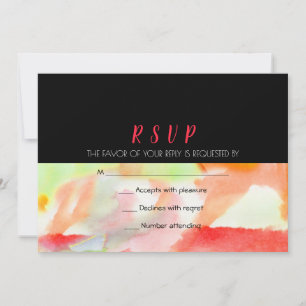 Convite de Casamento Resposta Resposta RSVP Aquare