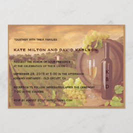 Convite de casamento retro do por do sol do