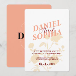 Convite de casamento retrô White