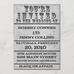 Convite de casamento Rock Poster (Melhor Prêmio d