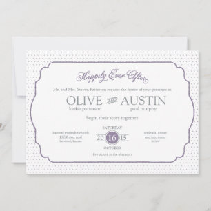 Convite de Casamento Romance de Conto de Fadas