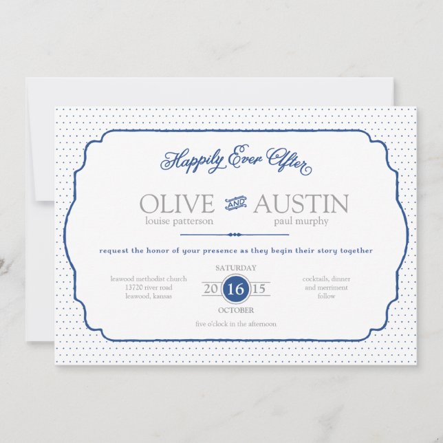 Convite de Casamento Romance de Storybook (Frente)