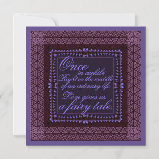 Convite de Casamento Romance Roxo Escuro