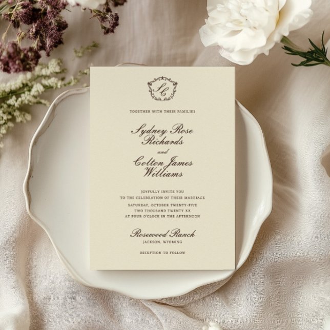 Convite de Casamento Romântico de Rancheria Wester (Criador carregado)